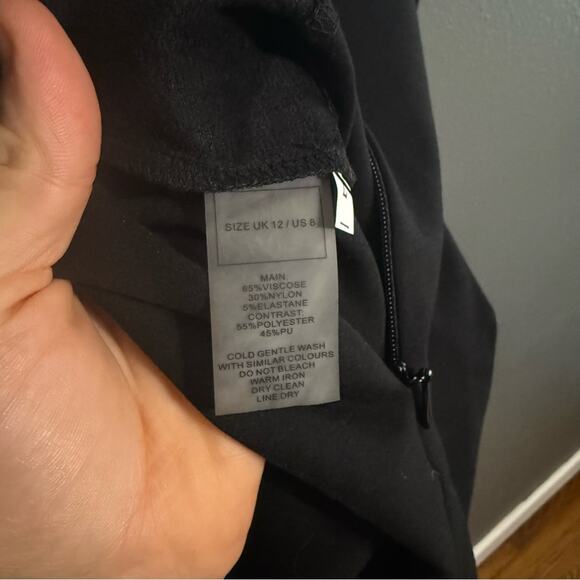 Maniere De Vior NWOT Black Pleated Bandage Playsuit Romper Size 8 - Picture 8 of 9